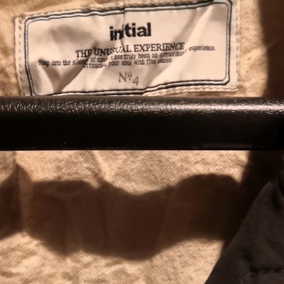 Men's black cotton trench style coat - Picture 3 of 7